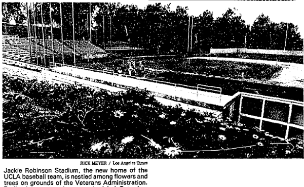 A view of Jackie Robinson Stadium ahead of its 1981 dedication ceremony.