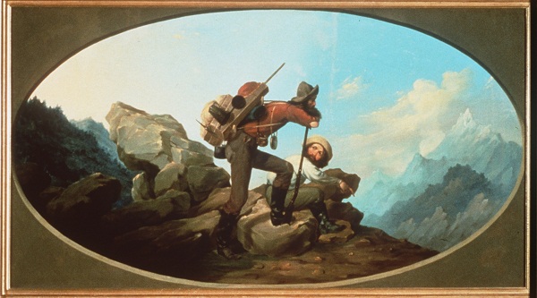 "Mountain Jack and a Wandering Miner," a 1850 painting of the California Gold Rush.