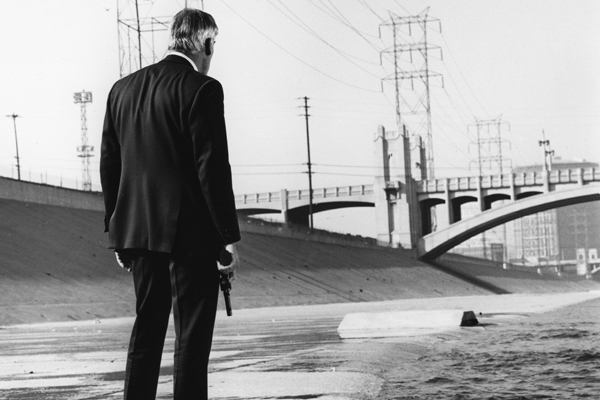 Lee Marvin during a scene in the 1967 film noir classic "Point Blank."