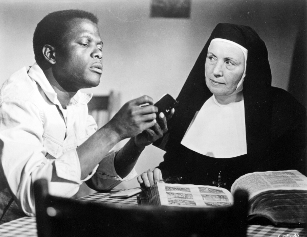 Sidney Poitier and Lilia Skala in the 1963 movie "Lilies of the Field."