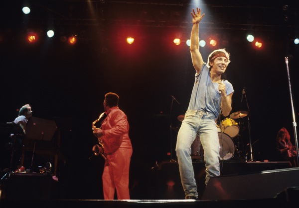 Bruce Springsteen performs in concert circa 1990 in New York City.