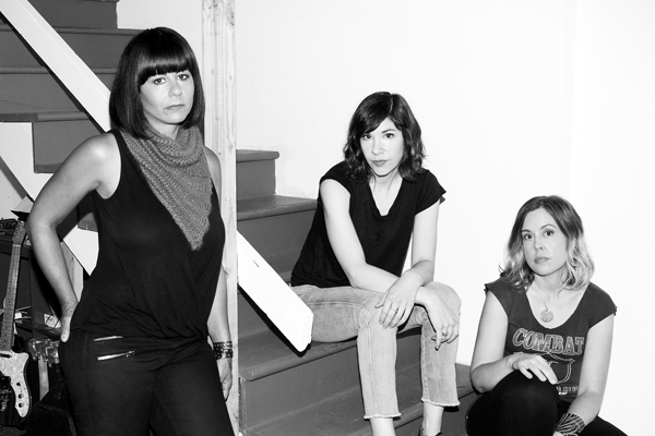 Janet Weiss, left, Carrie Brownstein and Corin Tucker of Sleater-Kinney.