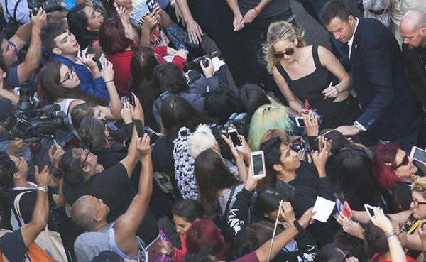 Jennifer Lawrence meets the masses at Comic-Con in San Diego