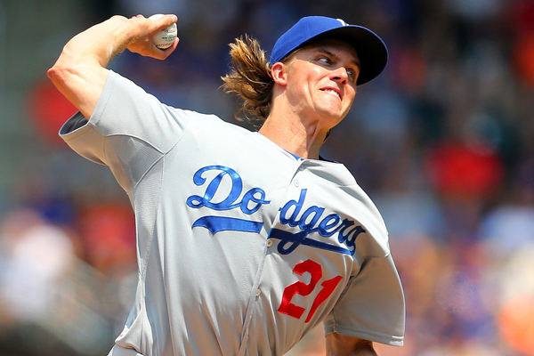 Dodgers starter Zack Greinke delivers a pitch during a 3-2 loss to the New York Mets.
