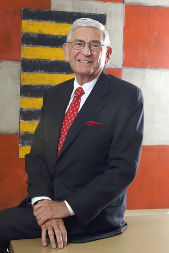 Eli Broad is photographed at his Westwood office.
