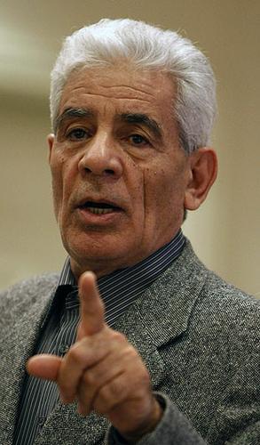 Foreign Minister Musa Kusa at a press conference in Tripoli on March, 7, 2011.