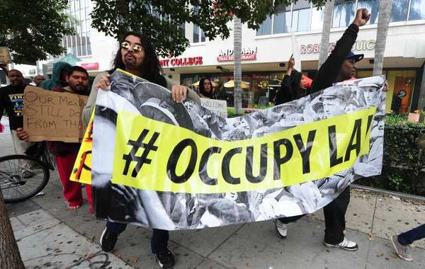 Occupy L.A. protesters have launched regular protests in the financial district since they first set up camp outside City Hall seven weeks ago.