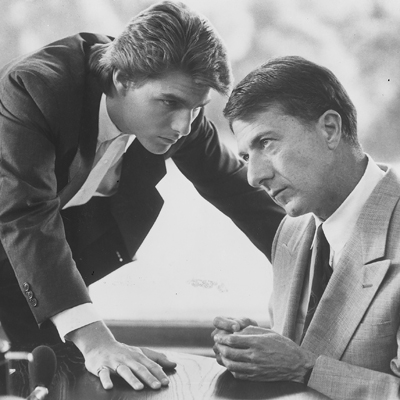 A scene from the movie "Rain Man" with Dustin Hoffman, right, and Tom Cruise.