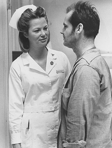 R.P. McMurphy (Jack Nicholson) and Nurse Ratched (Louise Fletcher) in “One Flew Over the Cuckoo’s Nest”