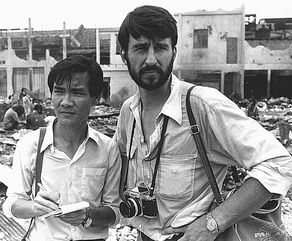 Haing Ngor, right, and Sam Waterston in "The Killing Fields"