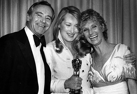 Jack Lemmon, Meryl Streep and presenter Cloris Leachman