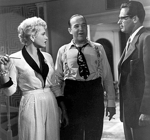Judy Holliday starred with Broderick Crawford, center, and William Holden in "Born Yesterday."