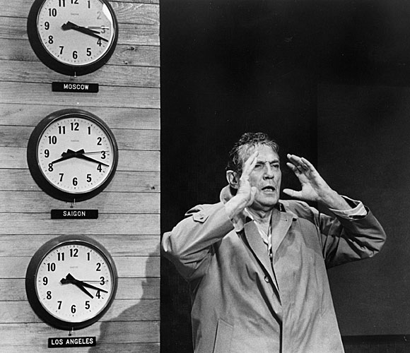 Peter Finch starred as Howard Beale in "Network"