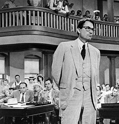 Gregory Peck as Atticus Finch in "To Kill a Mockingbird"