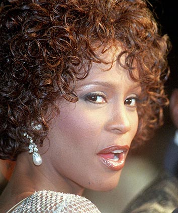 Whitney Houston at a premiere at Mann's Chinese Theater in Hollywood.