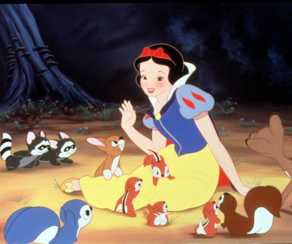 A scene from Walt Disney's "Snow White and the Seven Dwarfs."