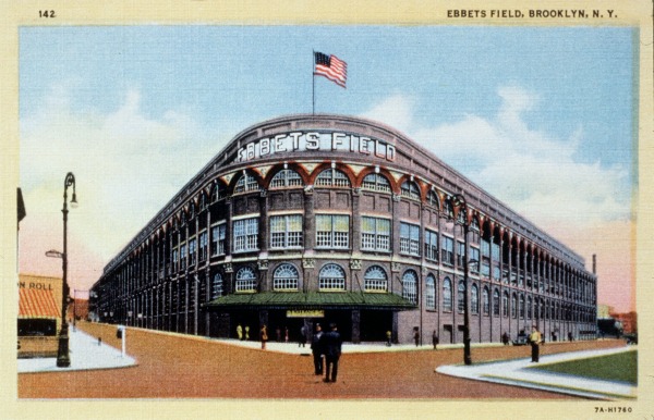 Vintage postcard of Ebbets Field