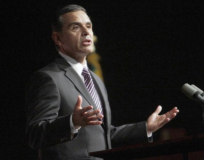 Mayor Antonio Villaraigosa delivering the state of the city address earlier in the year