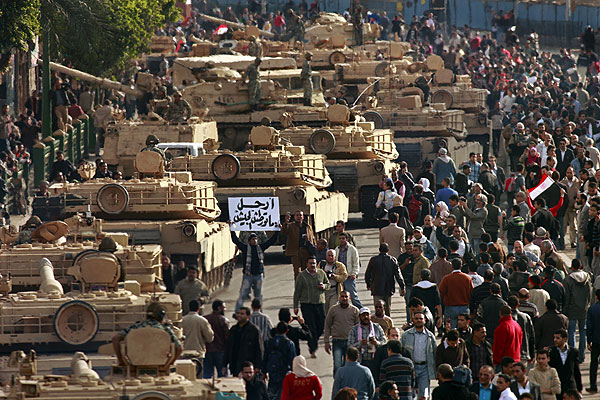 The Egyptian Army has taken command of Cairo.