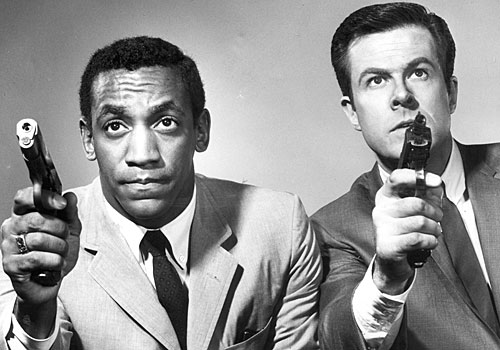 Bill Cosby, left, and Robert Culp as partners in "I Spy."