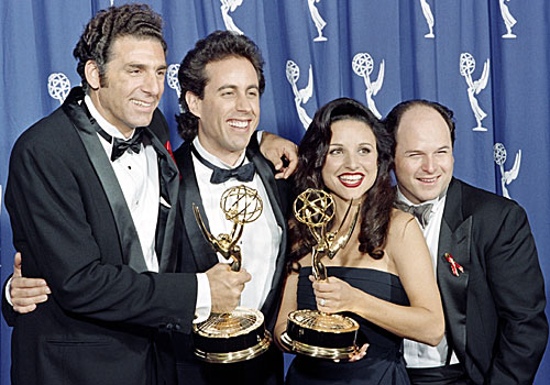 The cast of "Seinfeld," which won the Emmy for comedy series.