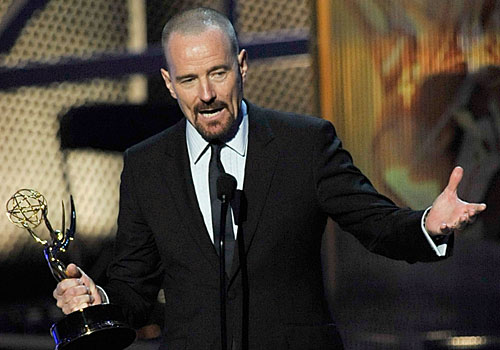 Bryan Cranston accepts the lead actor in a drama series award for "Breaking Bad."