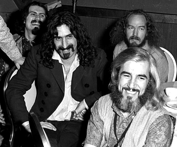 Frank Zappa, center, and the Mothers of Invention attend the Grammy Awards at the New York Hilton, one of four sites for the 1968 awards. 