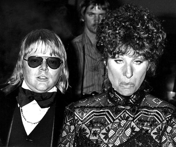 Paul Williams and Barbra Streisand attend the Grammy Awards at the Shrine Auditorium in 1978.