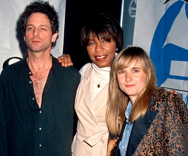 Singers Lindsey Buckingham, Natalie Cole and Melissa Etheridge attend the nominees luncheon for the 34th Grammy Awards in Universal City.