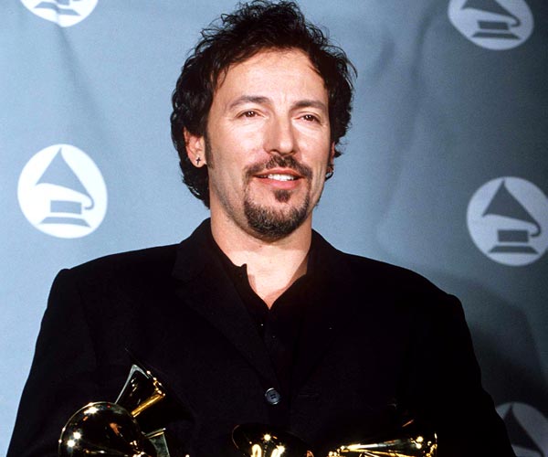 Bruce Springsteen with his Grammy Awards in 1995.
