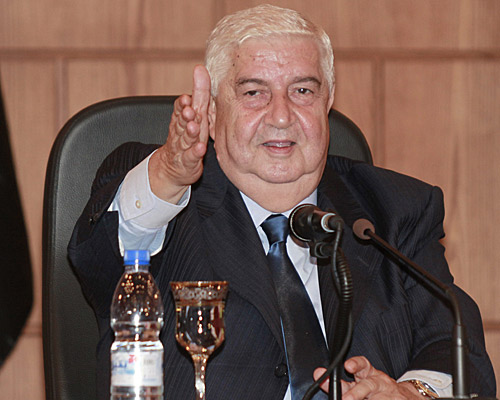Syrian Foreign Minister Walid Moallem