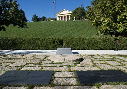 The memorial to President John F. Kennedy and First Lady Jacqueline Kennedy Onassis. 