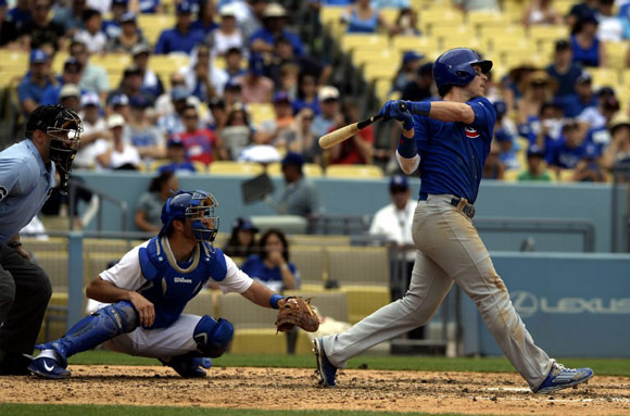 Chris Coghlan homers off of Josh Beckett in the fourth inning.