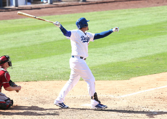 Adrian Gonzalez hits his second three-run homer of the game.