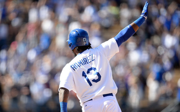 Hanley Ramirez runs the bases after tying the score with a two-run homer with two out in the bottom of the ninth.