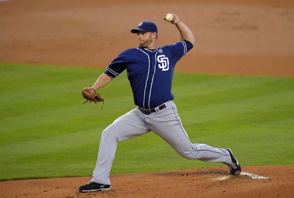 Eric Stults pitched well against his former team.