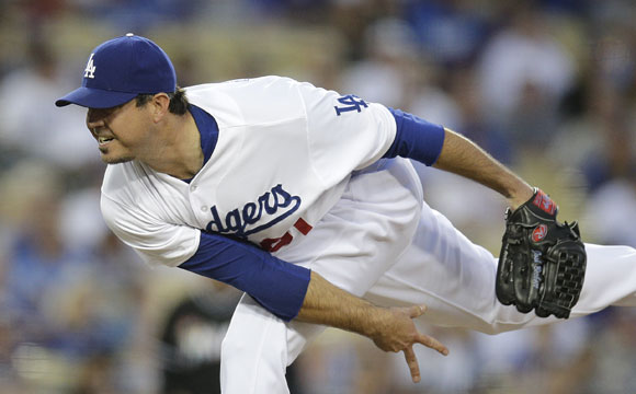Josh Beckett has been great for the Dodgers so far this season.