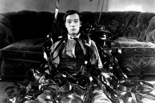 Buster Keaton in a publicity still from "Sherlock Jr."
