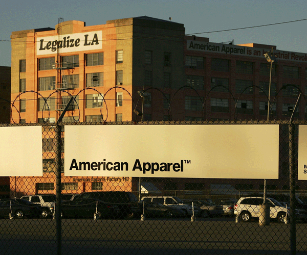 The American Apparel factory in downtown Los Angeles is emblazoned with the motto "Legalize LA." The company is known for socially conscious manufacturing and sexy advertising.