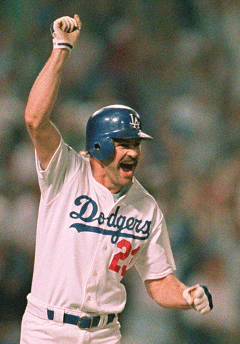Gibson limped around the bases after hitting his walk-off home run in Game 1 of the 1988 World Series.