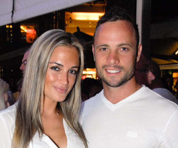Pistorius and Steenkamp pose for a photo in January 2013 in Johannesburg.