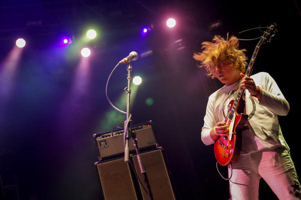 Ty Segall onstage at FYF Fest in 2014.