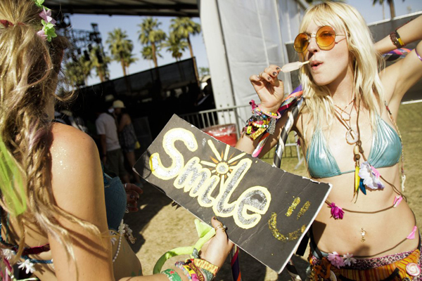 A homemade sign encourages a few smiles in 2013.