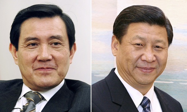 Taiwan's President Ma Ying-jeou, left, and China's President Xi Jinping. (Associated Press)
