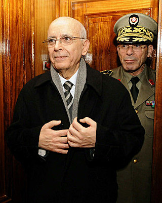 Prime Minister Mohamed Ghannouchi, left, and General Rachid Ammar.