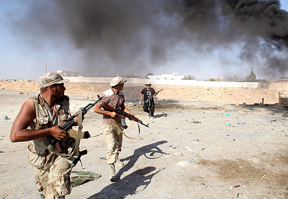 Rebels in Bani Walid, a town southeast of Tripoli.