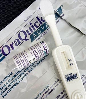 An oral fluid rapid HIV test