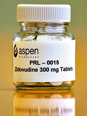 A sample bottle of Zidovudine.
