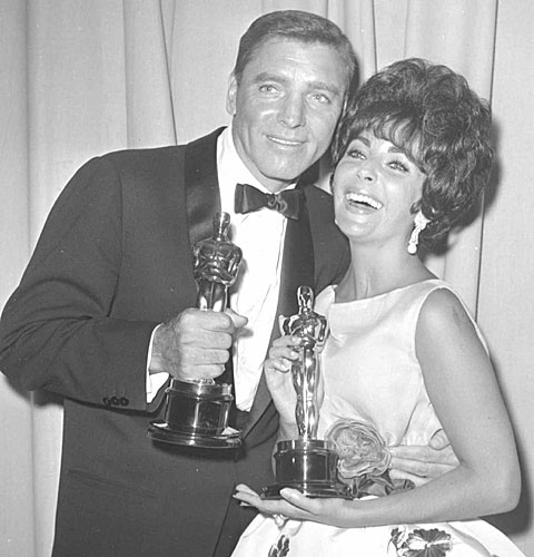 Burt Lancaster and Elizabeth Taylor