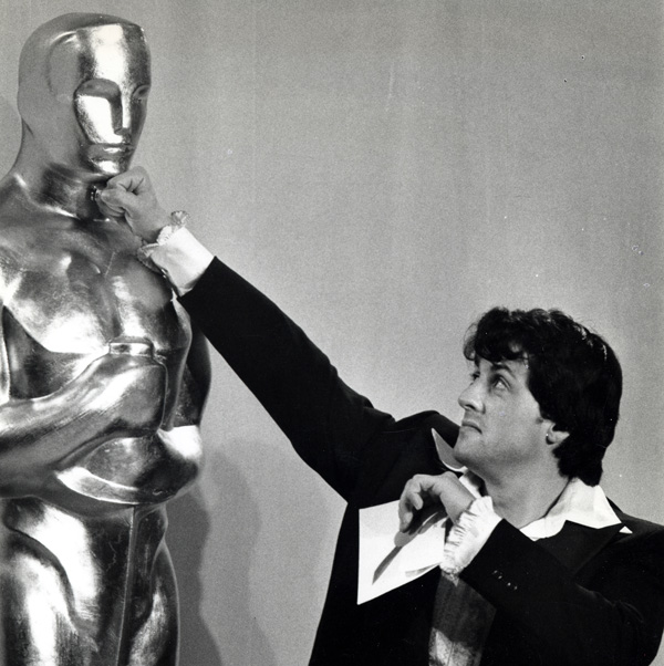 "Rocky" star and screenwriter Sylvester Stallone at the Dorothy Chandler Pavillion.